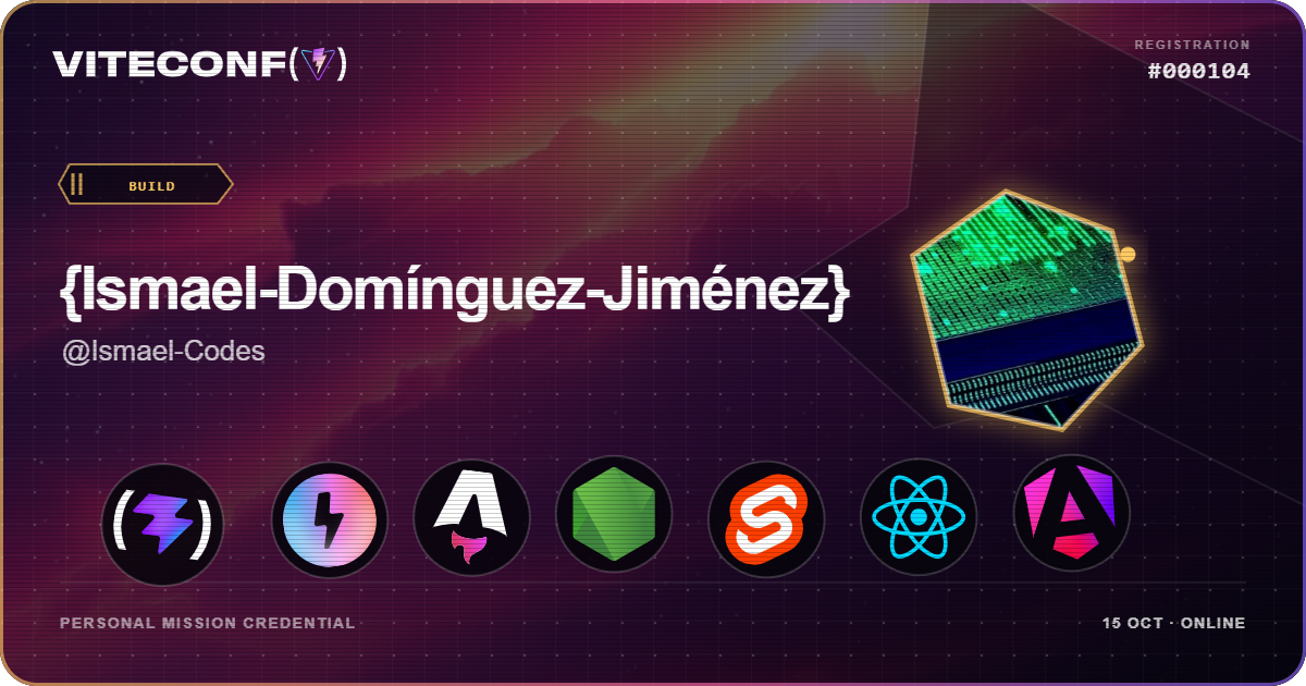 ViteConf community ticket 104