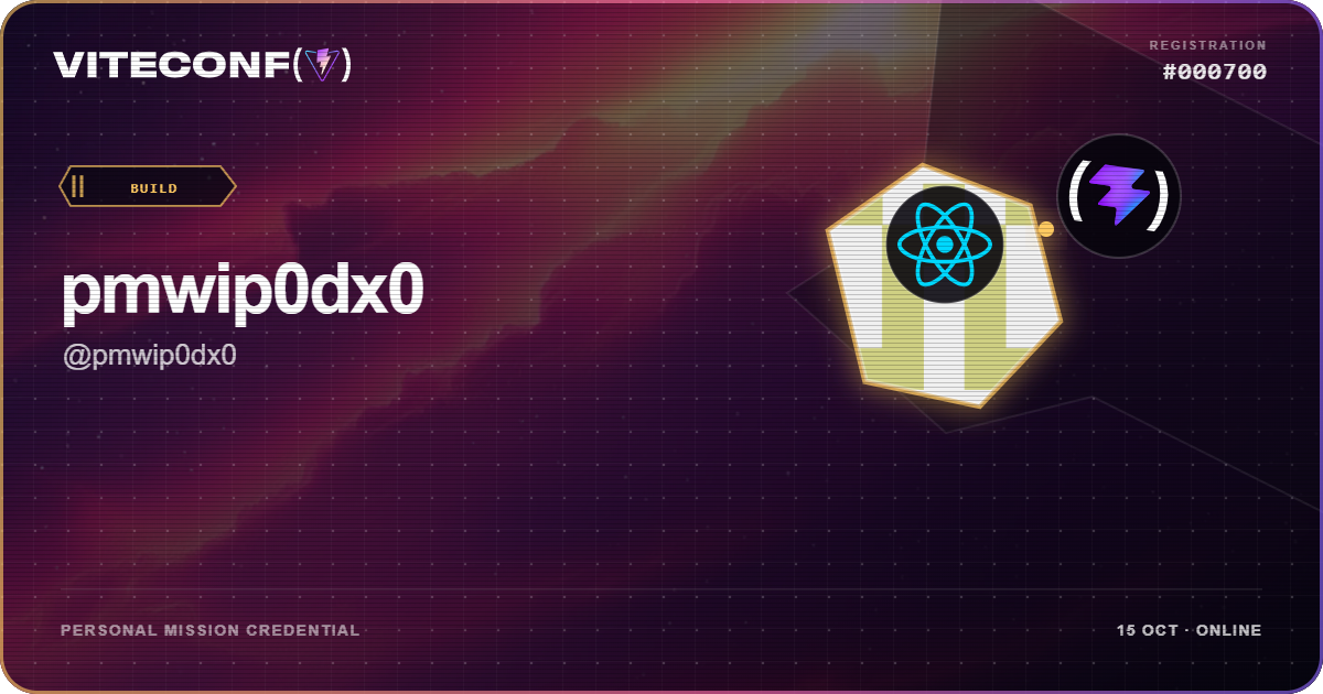 ViteConf community ticket 700