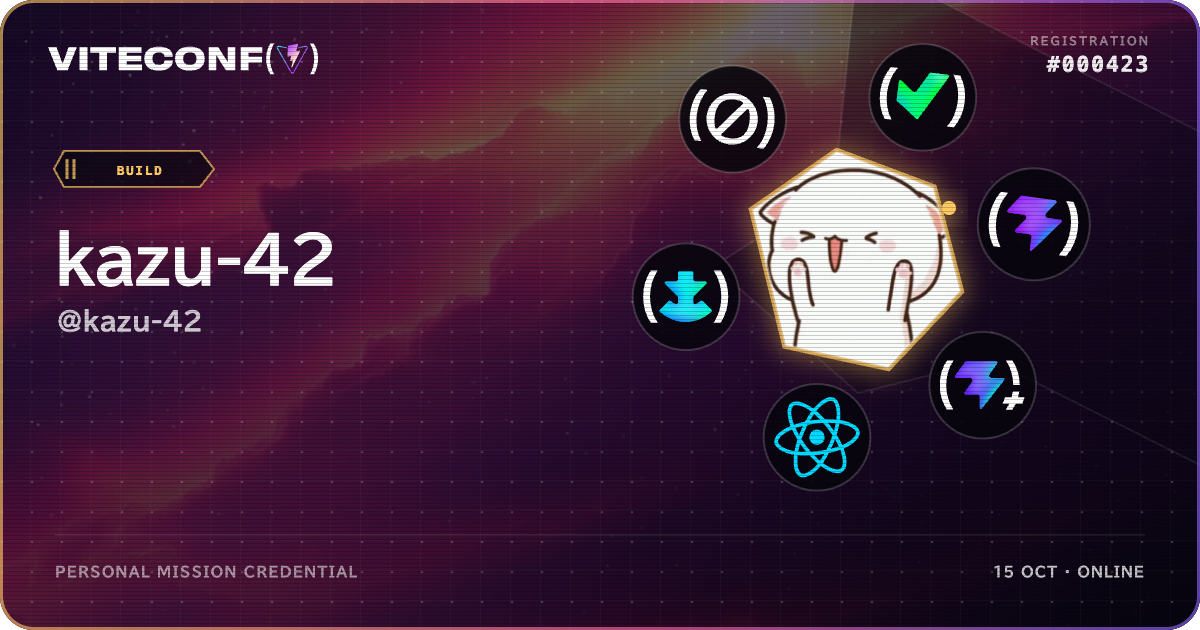 ViteConf community ticket 423
