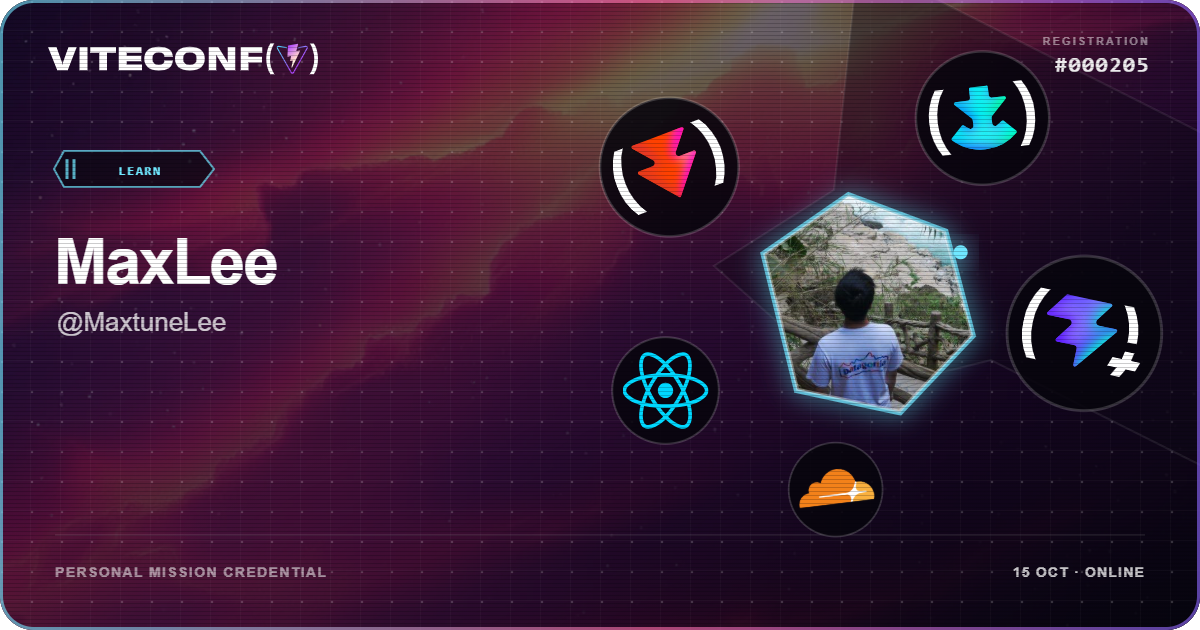 ViteConf community ticket 205