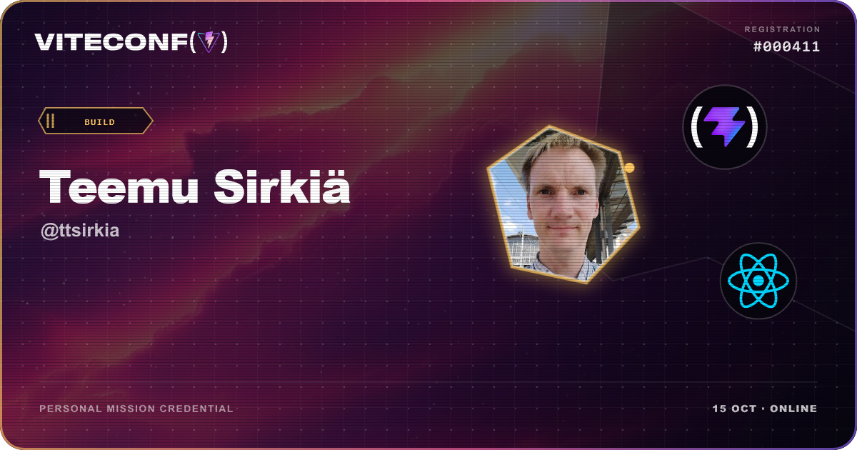 ViteConf community ticket 411