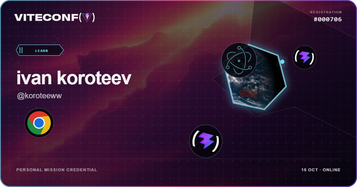 ViteConf community ticket 706