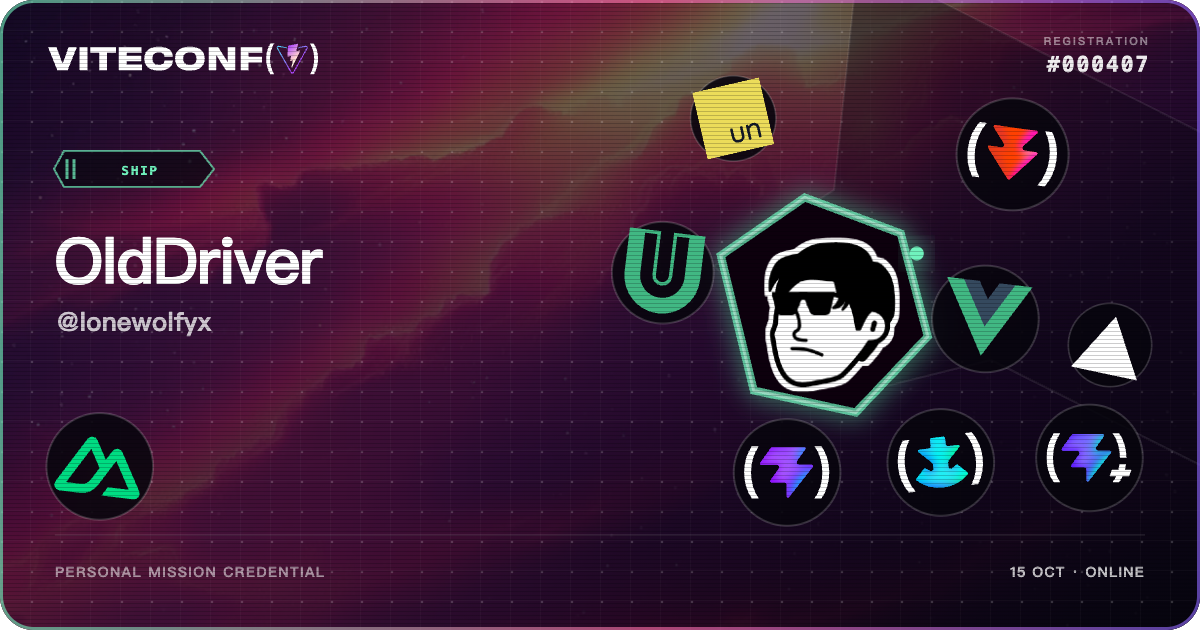 ViteConf community ticket 407