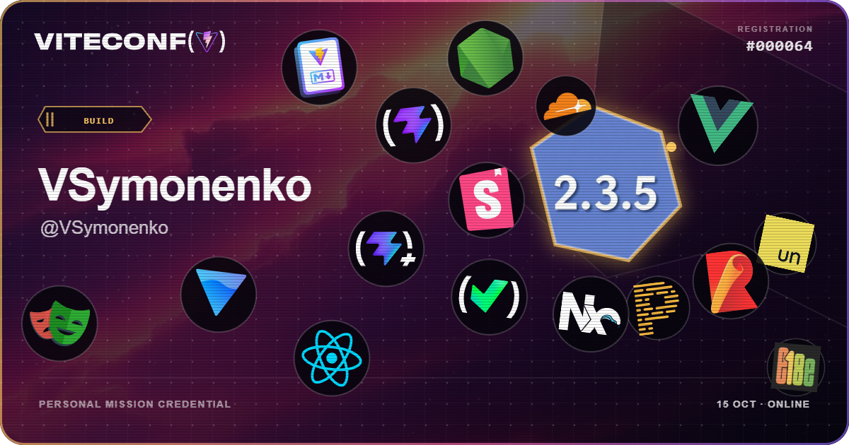 ViteConf community ticket 64