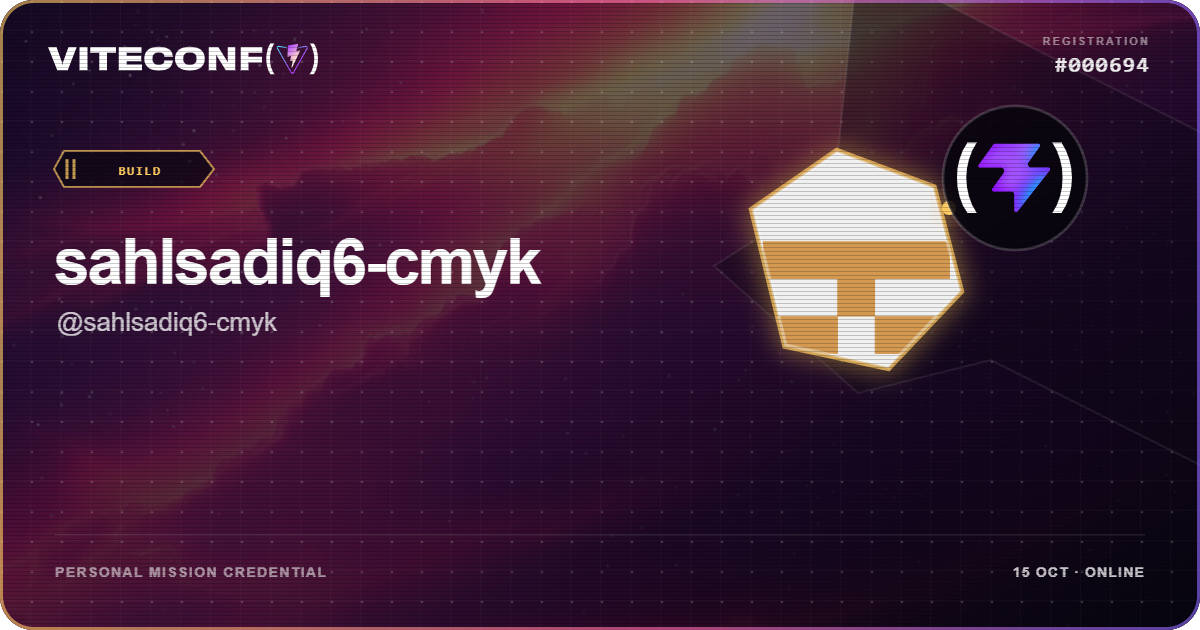 ViteConf community ticket 694
