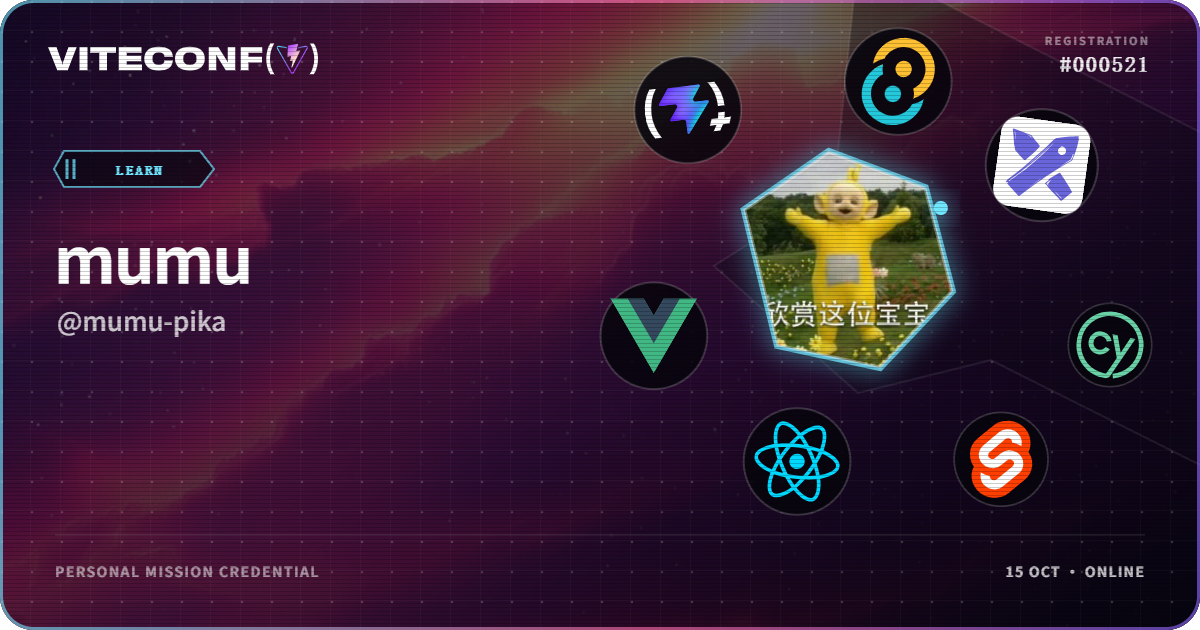 ViteConf community ticket 521