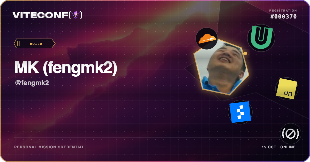 MK (fengmk2)'s ViteConf 2026 mission credential