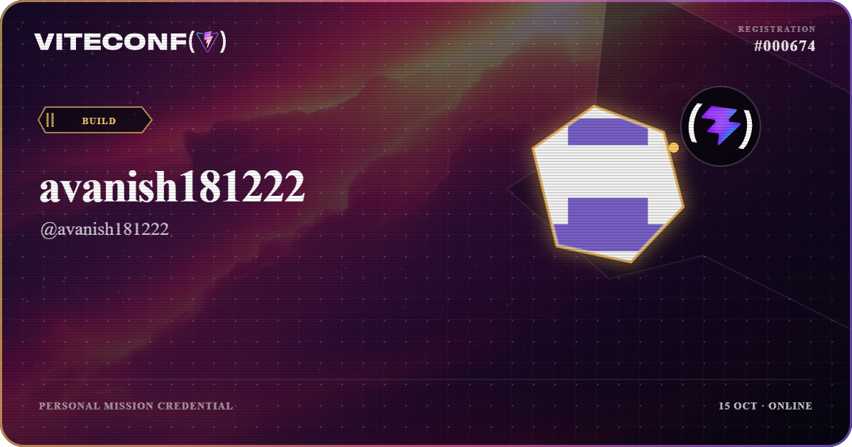 ViteConf community ticket 674