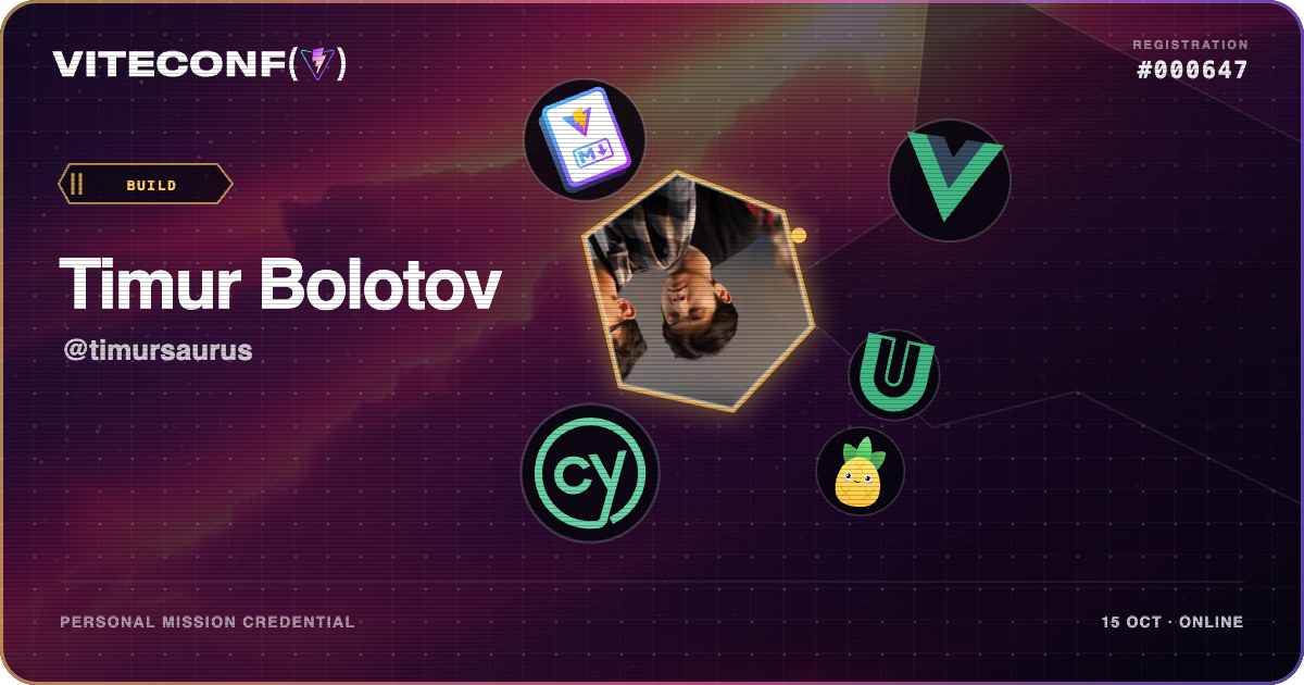 ViteConf community ticket 647