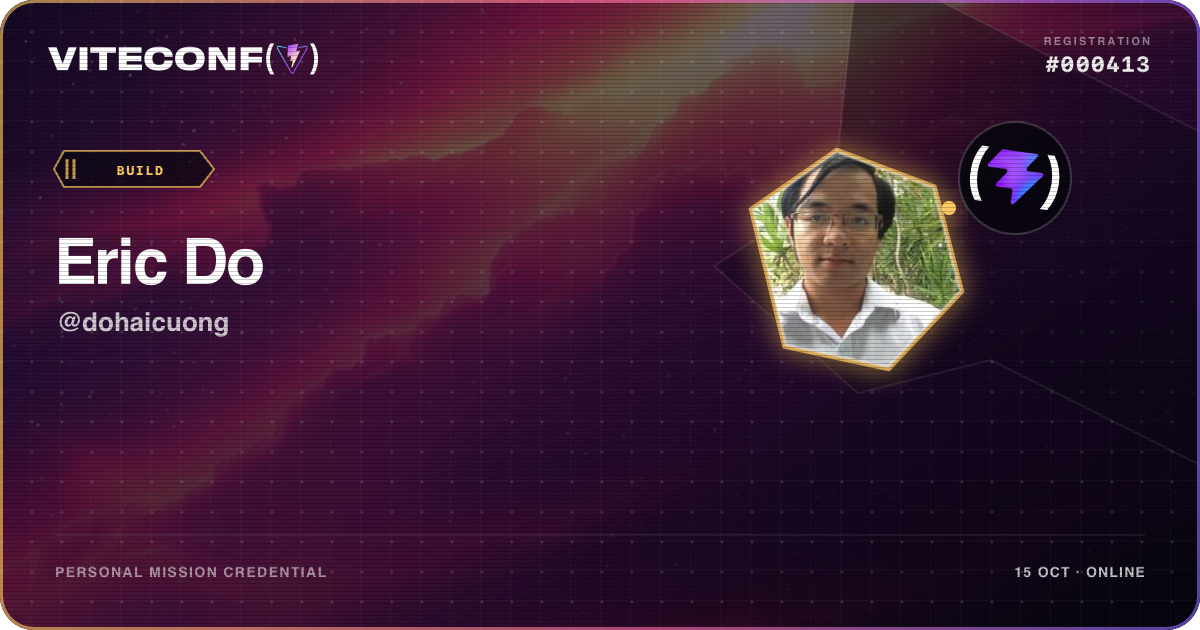 ViteConf community ticket 413